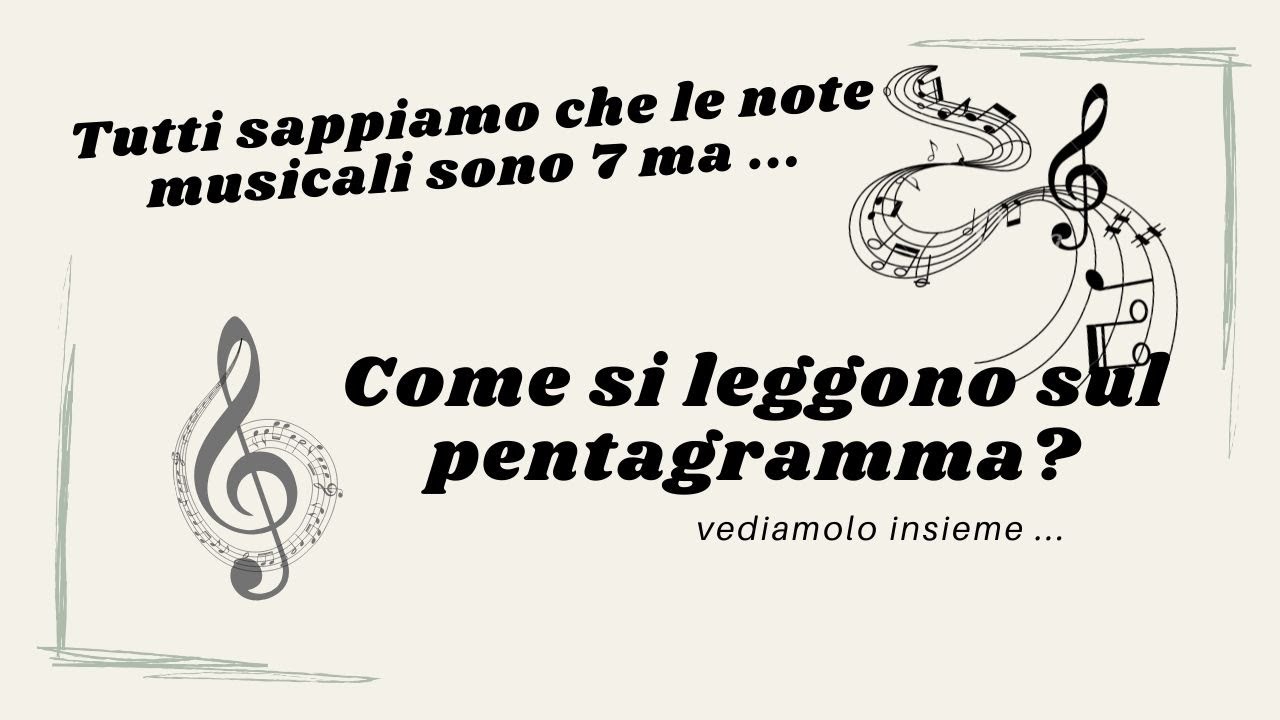 Come leggere le note sul pentagramma #musica #lessonstudy - YouTube
