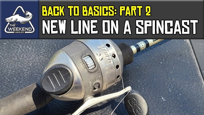 How to respool, restring or reline a push button fishing reel