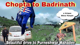 Chopta to Badrinath Road Trip in Monsoon | Kedarnath Badrinath Road Trip | Unique Shiva Temple 🛕 