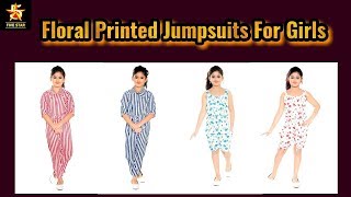 Floral Printed Jumpsuits For Girls