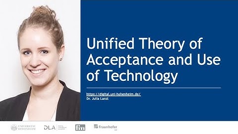 Unified Theory of Acceptance and Use of Technology (06:39)