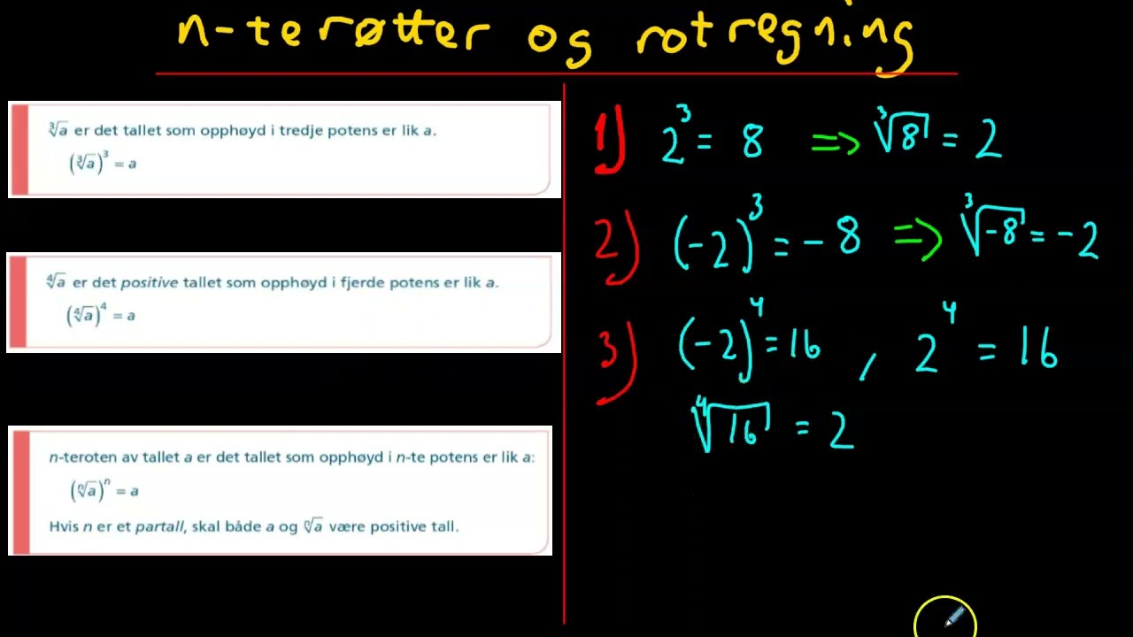 nte røtter og rotregning