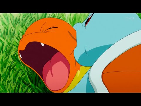 Squirtle bites Charmander meme