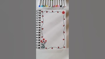 Simple and easy front/cover page design #shorts #foryou #assignment #art #viralvideos #drawing