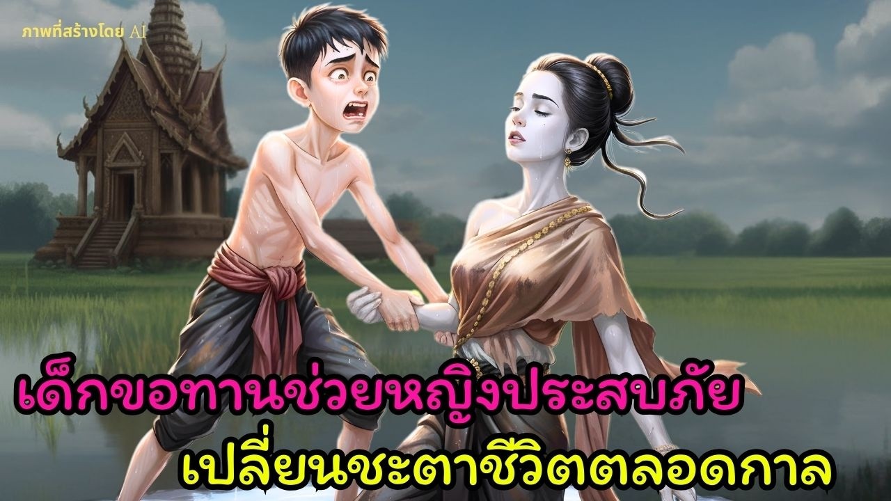 [นิทานพื้นบ้าน ]เด็กขอทานช่วยหญิงถูกทิ้ง ชีวิตพลิกผันในคืนเดียว