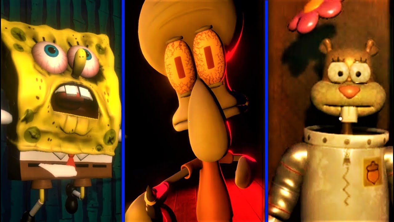 CALAMARDO CON UN FUSIL EN LA MOCHILA | Sinister squidward