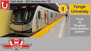 Line 1 Yonge-University: Finch to Vaughan [side view] | TTC Bombardier TR (T35A08)