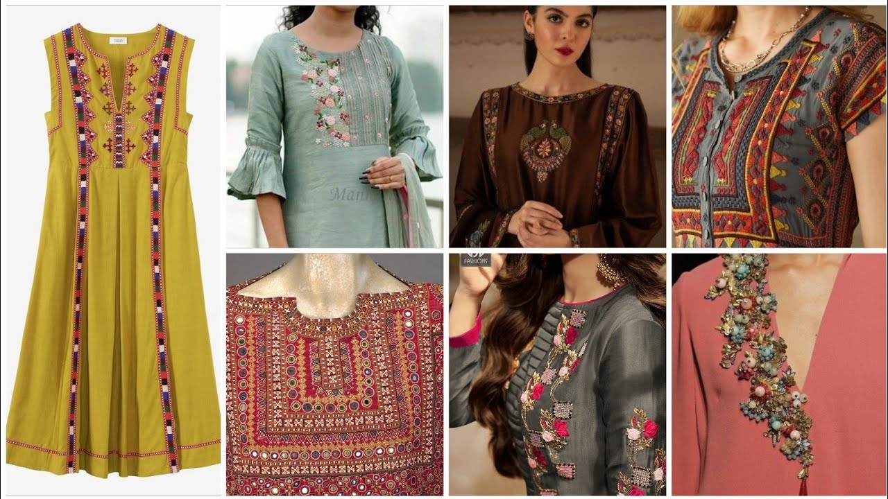 Top trending embroidery girls shirts latest design Beautiful idea two