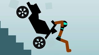 Motorbike Stickman Driving - Stairs and Holes Ragdoll Dismounting Best Stickman Games screenshot 5