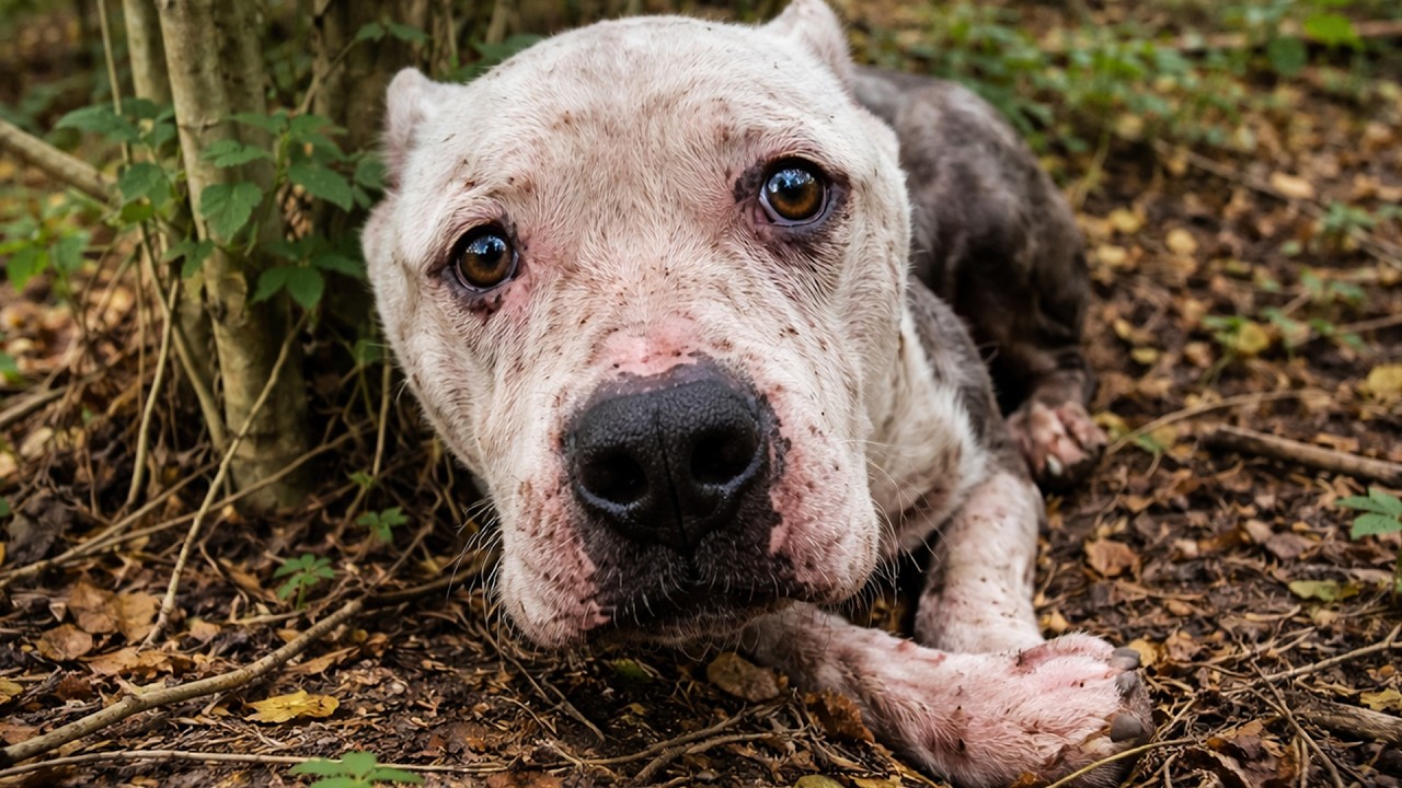 Женщина нашла истощённую собаку и хотела уйти. Но собака так не неё посмотрела что она не смогла...
