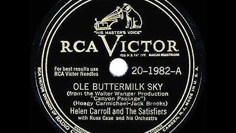 1946 HITS ARCHIVE: Ole Buttermilk Sky - Helen Carroll & The Satisfiers