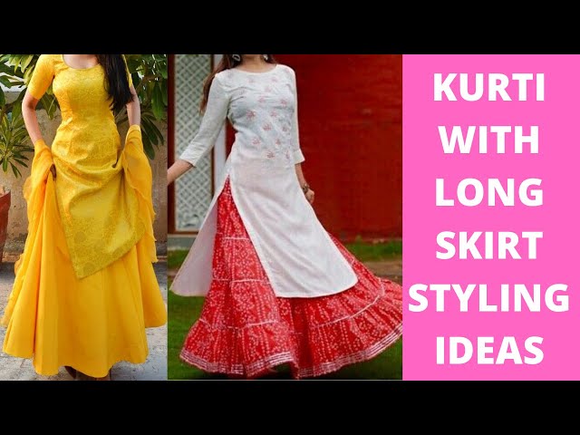 pink skirt white shirt set | Long skirt top designs, Long skirt fashion, Long  skirt and top