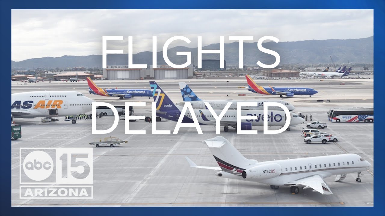 More than 150 flights delayed at Phoenix Sky Harbor - YouTube