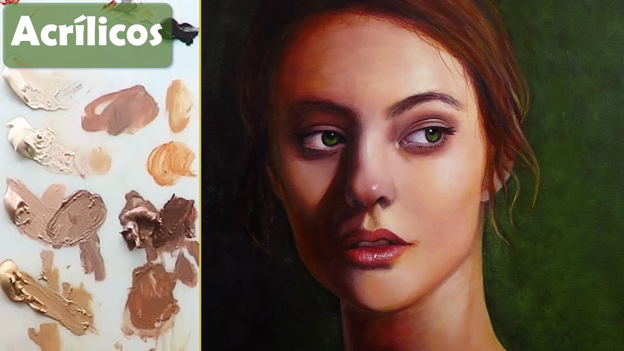 Retrato con acrílicos - Retardador para acrílicos - Cómo pintar con acrílicos