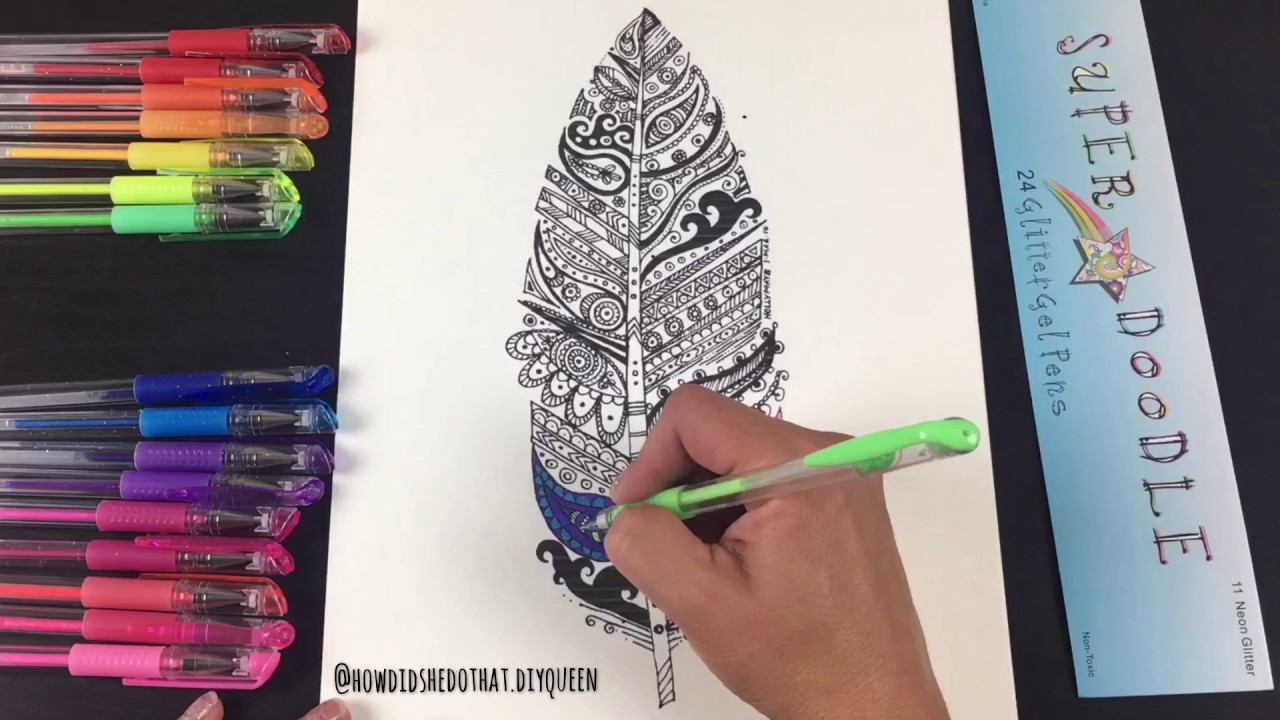 Freebie Friday Cheetah Timelapse - Colored using ColorIt Gel Pens and  Glitter Pens 