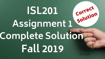 ISL201 Assignment 1 Solution Fall 2019