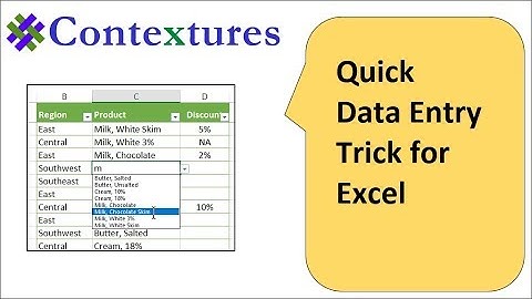 Quick Data Entry Trick for Excel