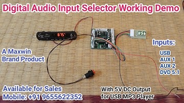 Maxwin Digital Audio Input Selector | Power ON Demo | Easy Amplifier Assembling | English Subtitle