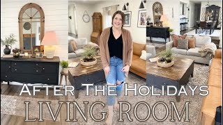 HOW TO DECORATE YOUR HOME AFTER THE HOLIDAYS/WINTER HOME DECORATING IDEAS 2024/LIVING ROOM MAKEOVER