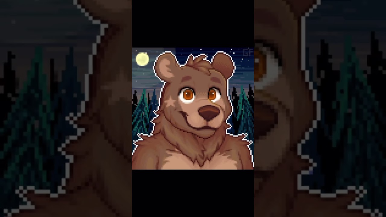 bear pixel animation by grumpyfart 🐻😜