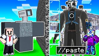 I CHEATED with //PASTE in a TITAN CAMERAMAN Build Challenge!