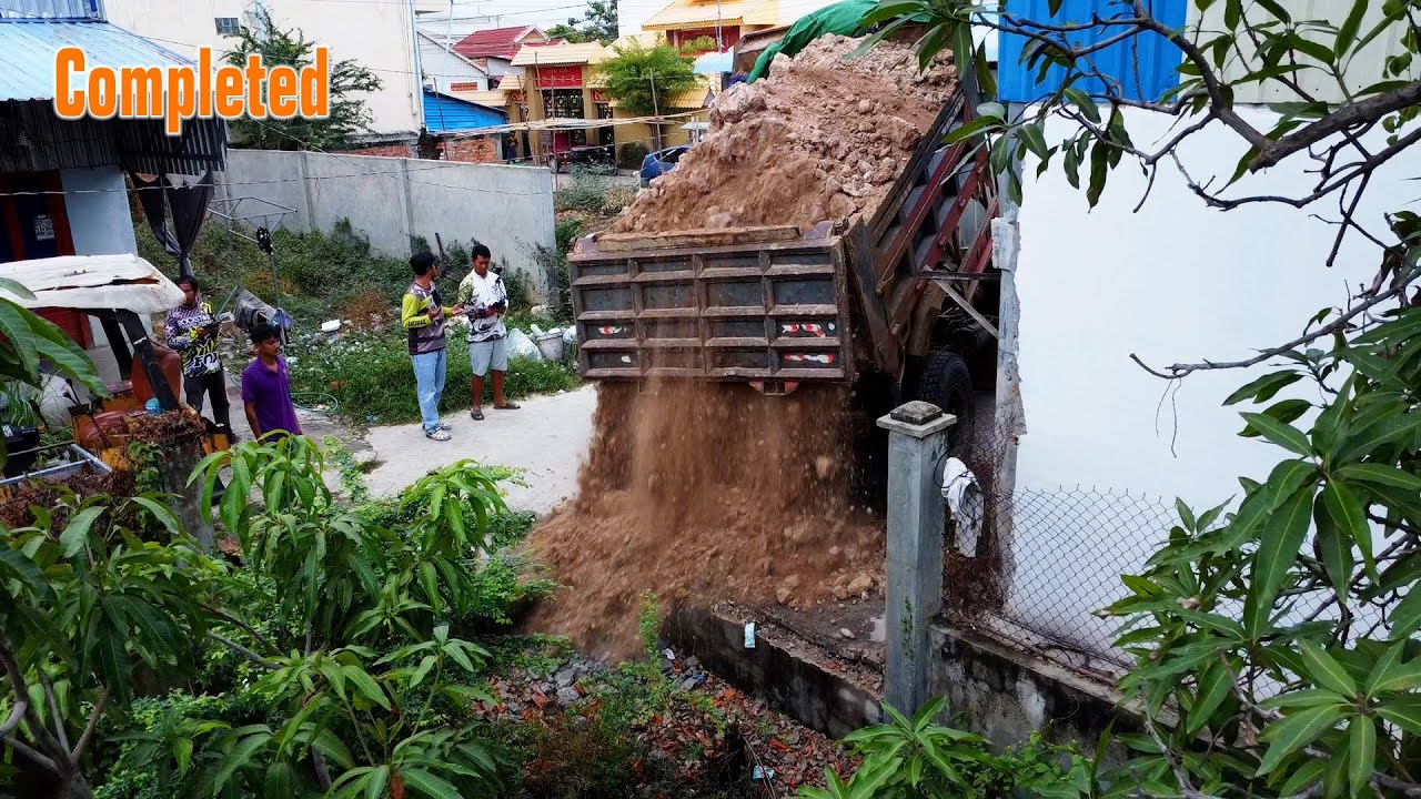 Completed Project with Bulldozer & 5T Truck to unloading soil