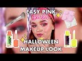 Easy Pink Barbie Halloween Makeup ft. Youthforia BYO Blush + Dewy Gloss w/ @abigalesonline #shorts