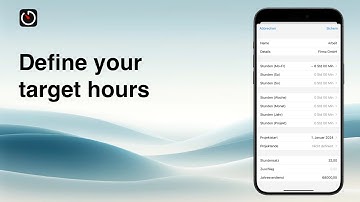 Define your target hours | Daily, weekly or monthly | iboChron - Work Time Tracker