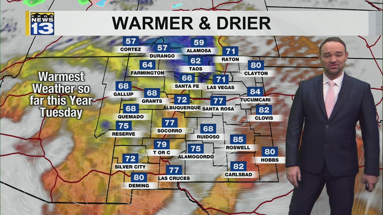 Warm and dry conditions continue to move in through the week - YouTube