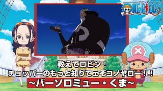 教えてロビン！チョッパーのもっと知りてェぞコノヤロー！！〜バーソロミュー・くま〜