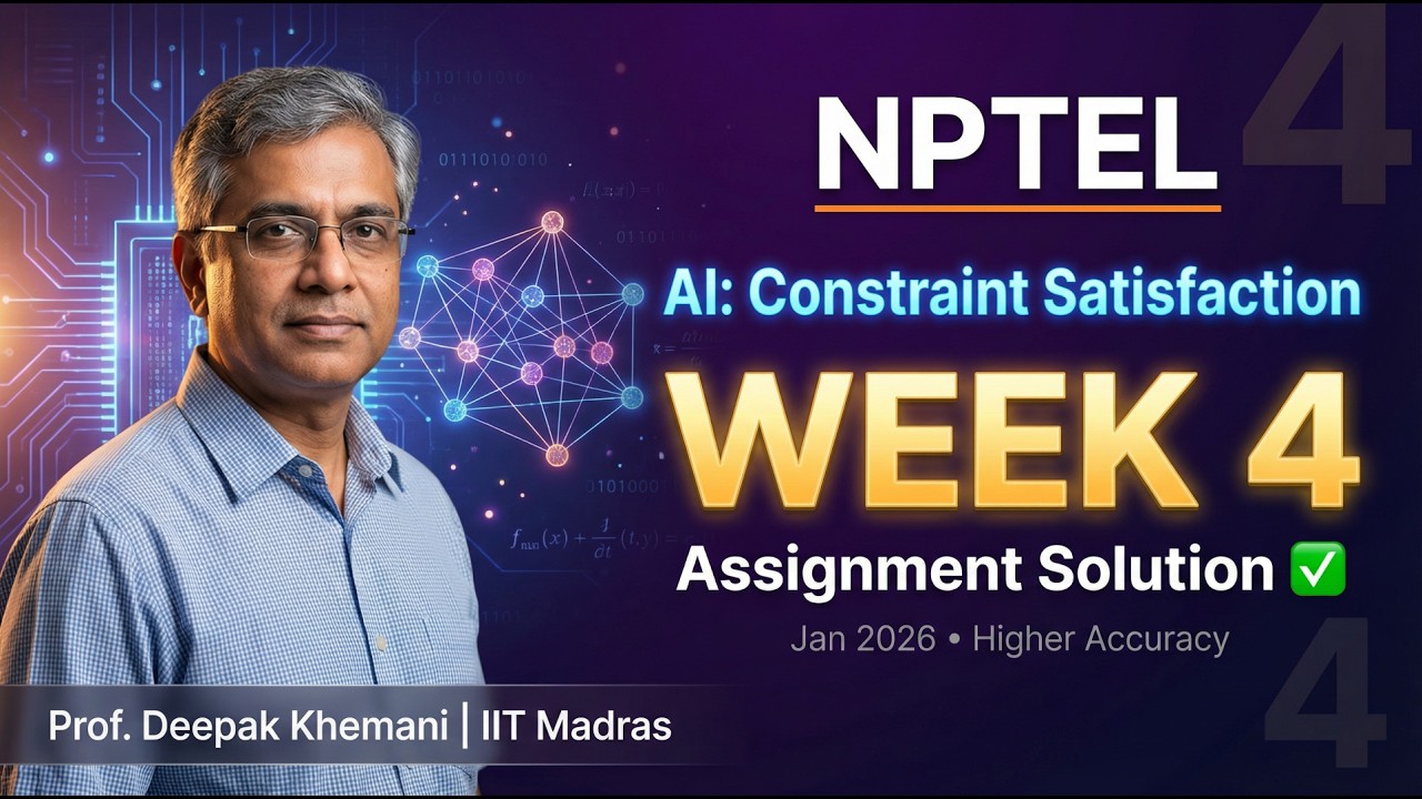 NPTEL AI: Constraint Satisfaction Week 4 Assignment Solution | Jan 2026 | Prof. Deepak Khemani IIT