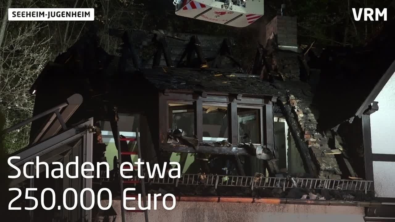 Dachstuhlbrand Seenheim-Jugenheim