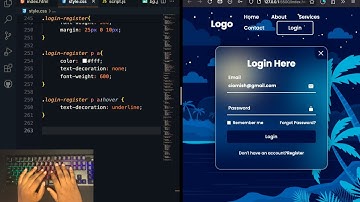ASMR CODING- Simple Website with login and register form using html, css and JavaScript (No Talking)