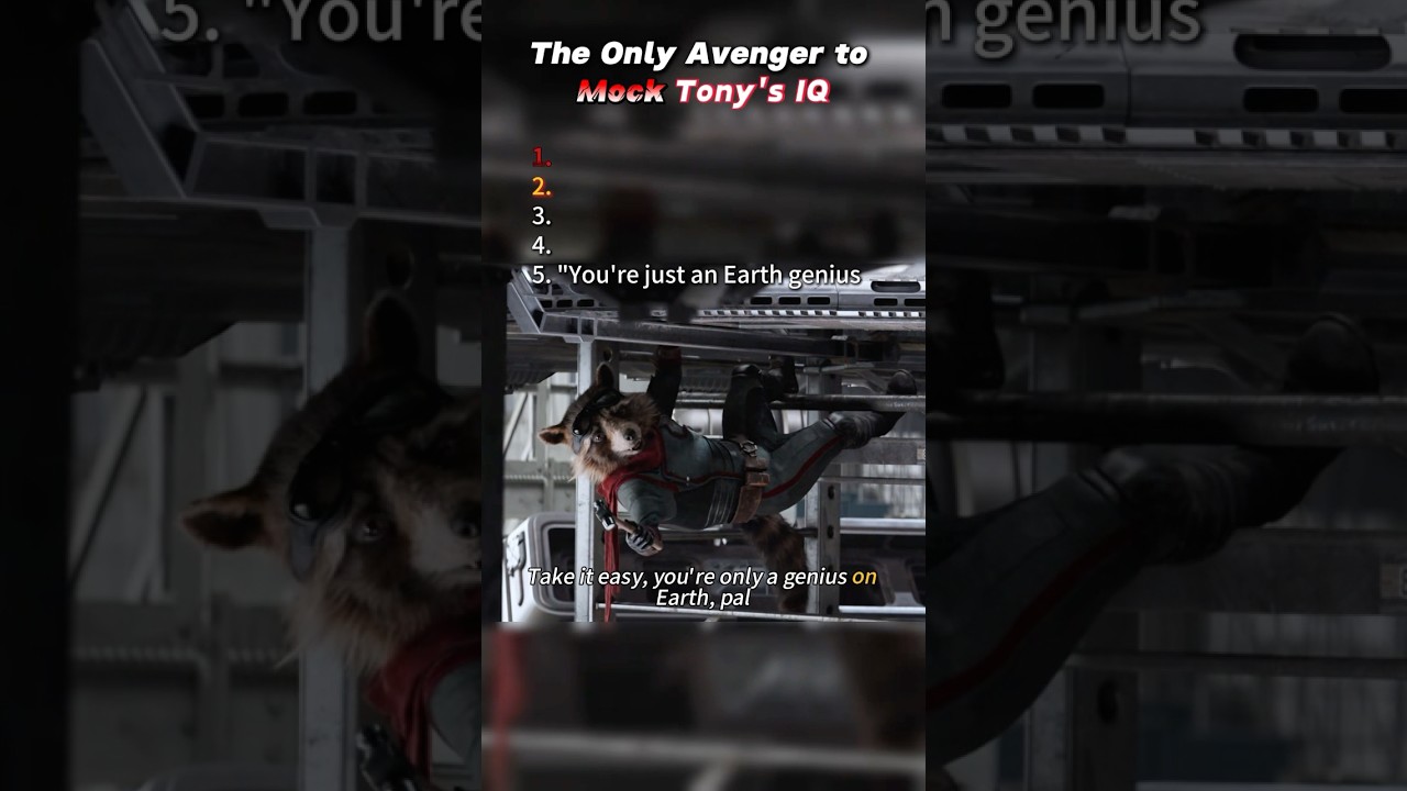 Rocket is the only one who has the guts to rival Tony’s IQ. 