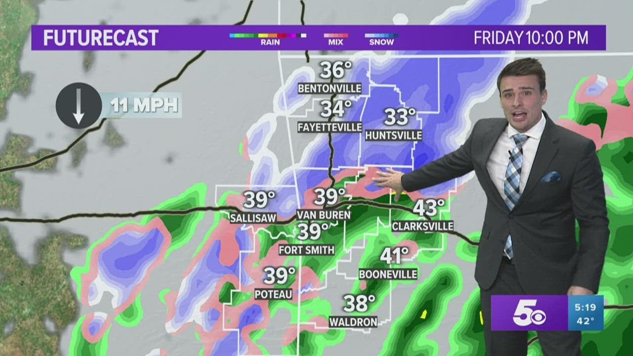 Snow showers moving from Oklahoma to Arkansas tonight | Forecast Nov 11 ...