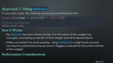 Understanding Flutter Performance: SetState vs StreamBuilder