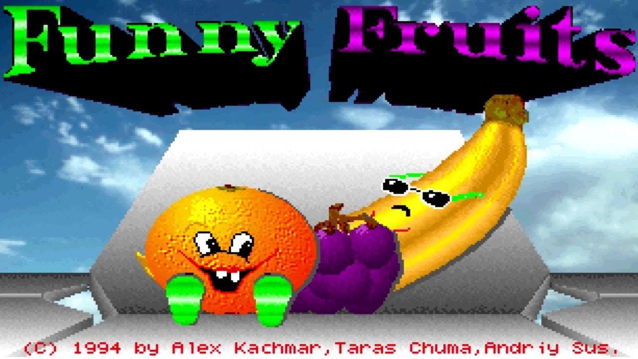 廃盤FRUITS　1998.4月号 Funny Fruits (Dos game 1994) - YouTube