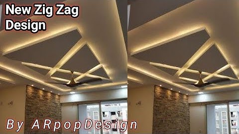 Zig Zag Pop False Ceiling Design Drawing By ARpopDesign