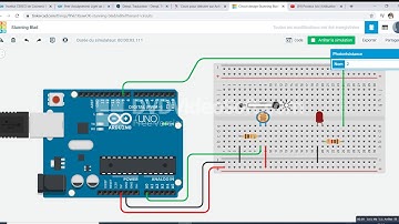 Simulation allumer une led avec photorésistance arduino