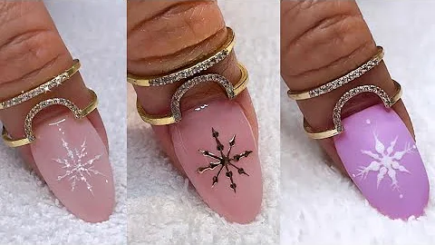 Easy Christmas nail art Ideas 2025 | Christmas Nail Design | Snowflakes Christmas Nail art 2025