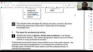 ACCA Ethics and Acceptance Lecture 1
