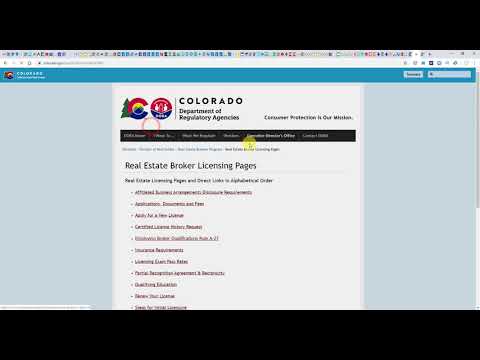 How to apply for or register your license with DORA   Colorado example