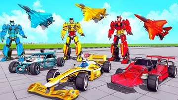 Formula Car Robot Air Jet Robot Transform City Rescue Mission Android Gameplay By Games Zone