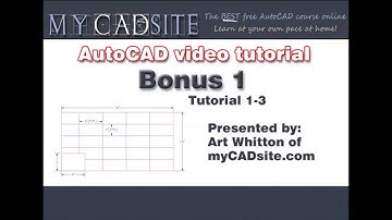 AutoCAD Tutorial Lesson 1-3 Bonus 1 (Complete Beginners Course)