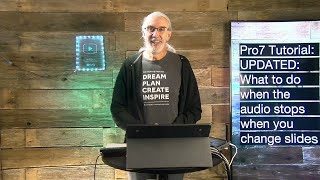 UPDATED: ProPresenter 7 Tutorial:  What to do when your audio stops itself when slides change