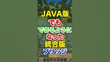 Java版にも統合版のブリッジが追加された！？#shorts #マイクラ #統合版