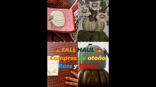 COMPRAS DE OTOÑO 🍁 ROSS Y TJ MAXX / FALL HAUL 🍁 ROSS &amp; TJ MAXX