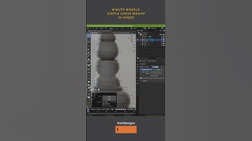 Minute Models Simple Chess Bishop | AR3Designs Daily Blender 3D Tips