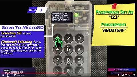 GERMAN VERSION: Coldcard 16 Coldcard Passphrase BIP39 LockDownSeed German