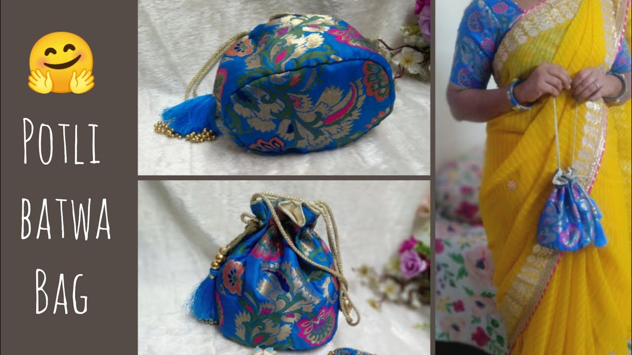 How to make Beautiful Potli Bag Diy Batua Bag Easy handmade Potli
